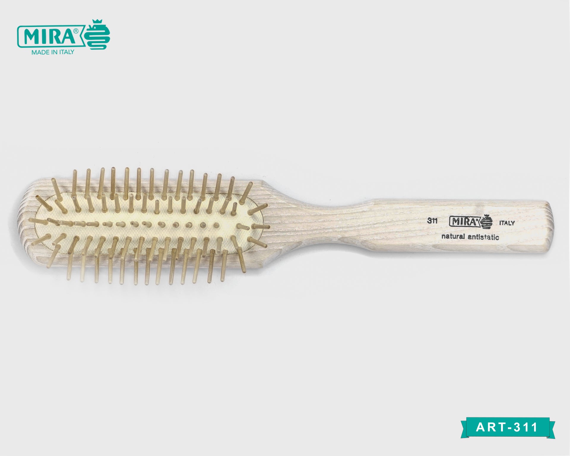 mira wooden hair brush