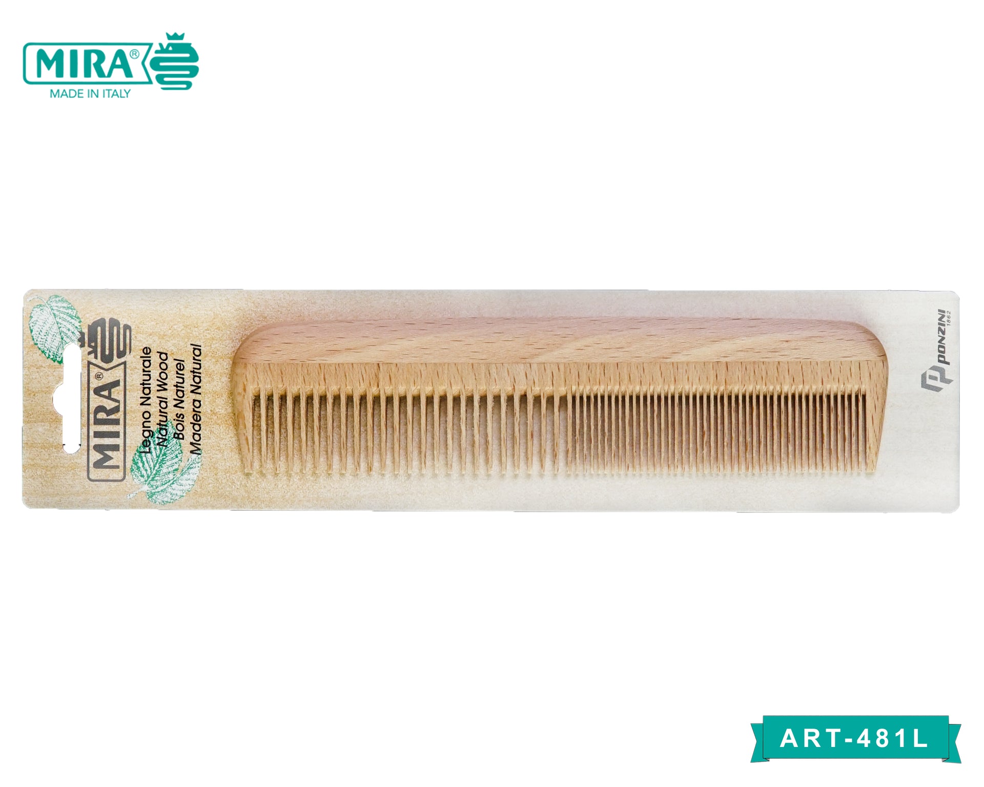 mira small pins wooden comb