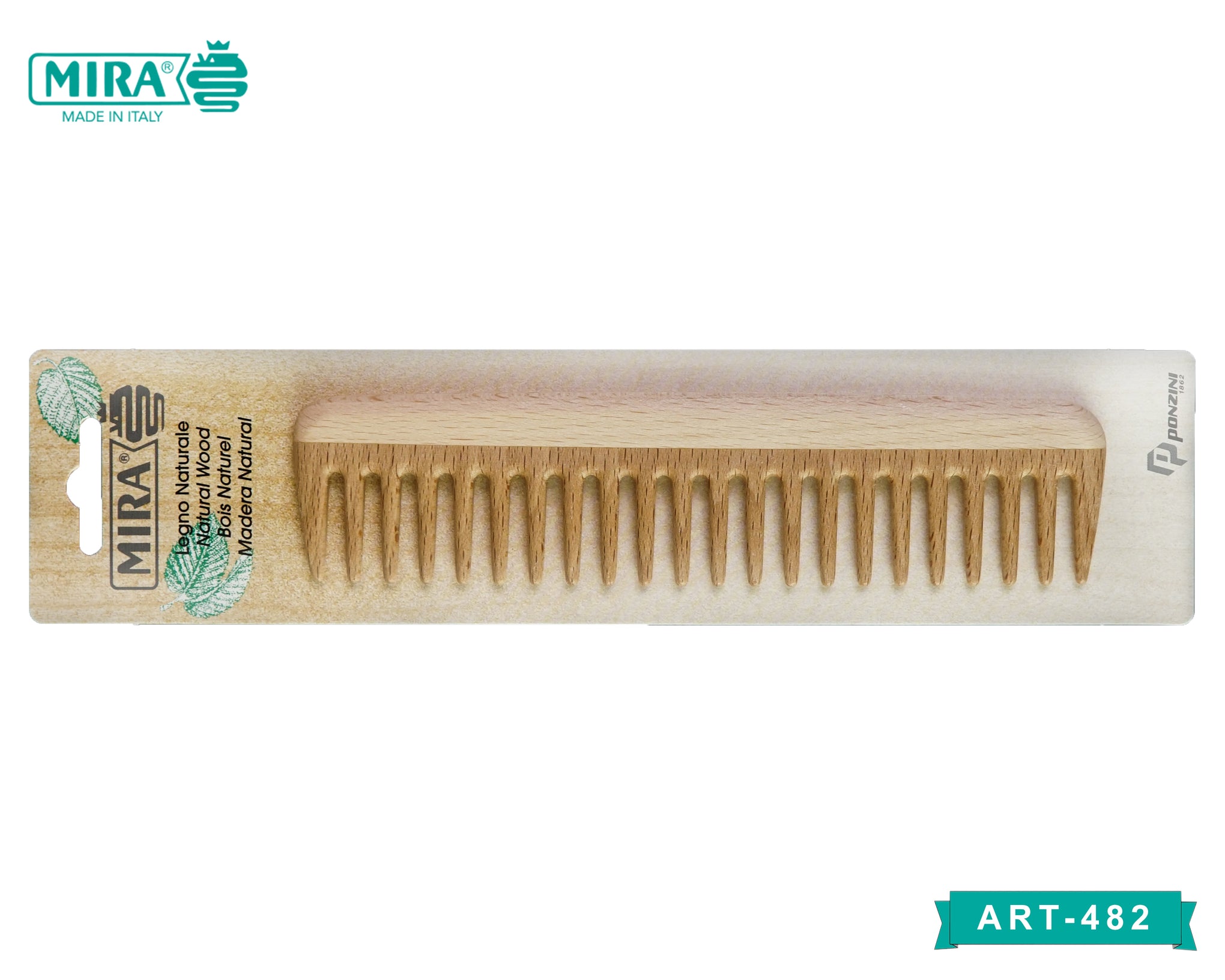 MIRA Large Pins Wooden Comb